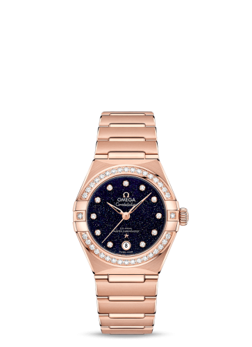 Omega Constellation Manhattan 29 Co-Axial Master Chronometer Sedna Gold / Aventurine / Diamond